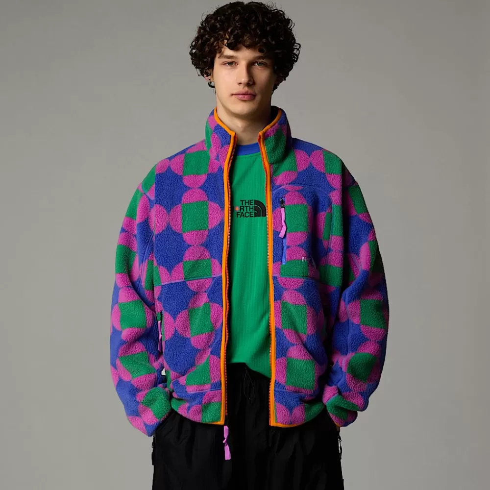 The North Face Fleecetrøjer Og Pullovers | Fleecetrøjer Og Pullovers^Unisex Vendbar TNF X Yinka Ilori Fleecejakke Med Tryk Solar Blue Lets Blossom Together Print