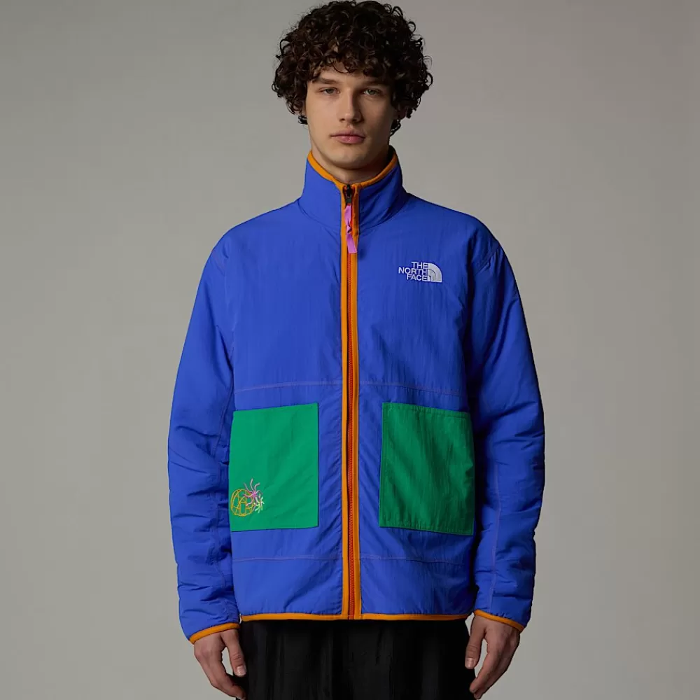 The North Face Fleecetrøjer Og Pullovers | Fleecetrøjer Og Pullovers^Unisex Vendbar TNF X Yinka Ilori Fleecejakke Med Tryk Solar Blue Lets Blossom Together Print