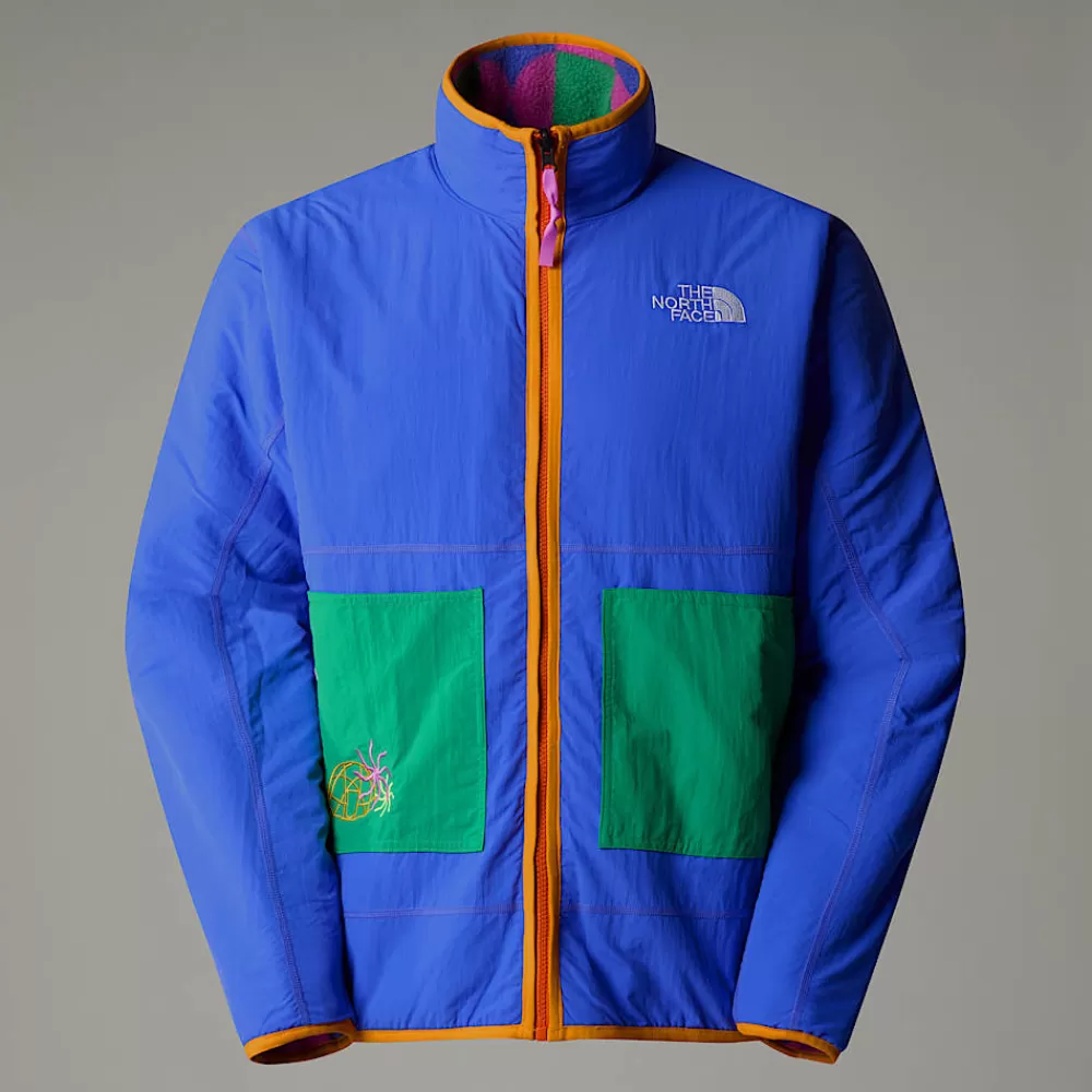 The North Face Fleecetrøjer Og Pullovers | Fleecetrøjer Og Pullovers^Unisex Vendbar TNF X Yinka Ilori Fleecejakke Med Tryk Solar Blue Lets Blossom Together Print
