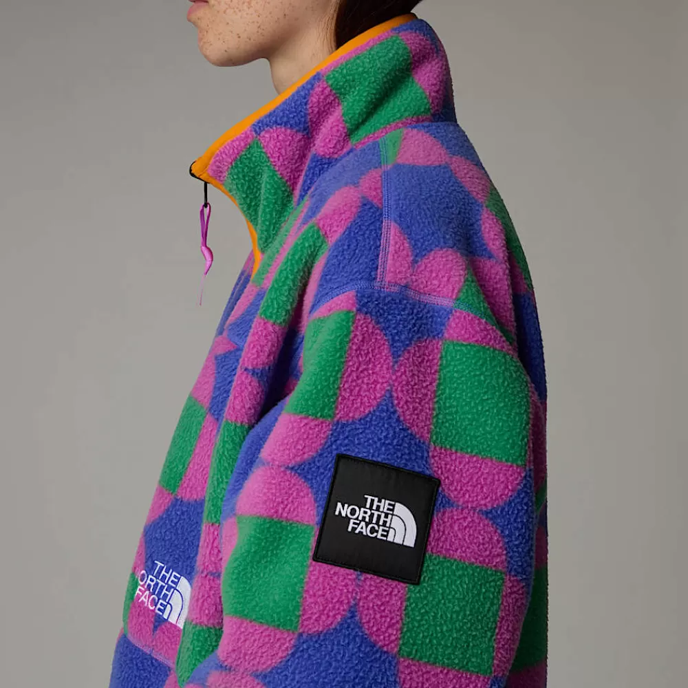 The North Face Fleecetrøjer Og Pullovers | Fleecetrøjer Og Pullovers^Unisex Vendbar TNF X Yinka Ilori Fleecejakke Med Tryk Solar Blue Lets Blossom Together Print