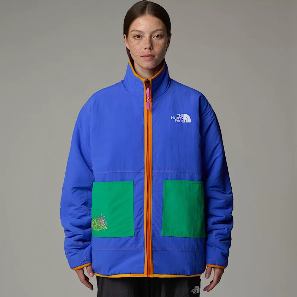 The North Face Fleecetrøjer Og Pullovers | Fleecetrøjer Og Pullovers^Unisex Vendbar TNF X Yinka Ilori Fleecejakke Med Tryk Solar Blue Lets Blossom Together Print