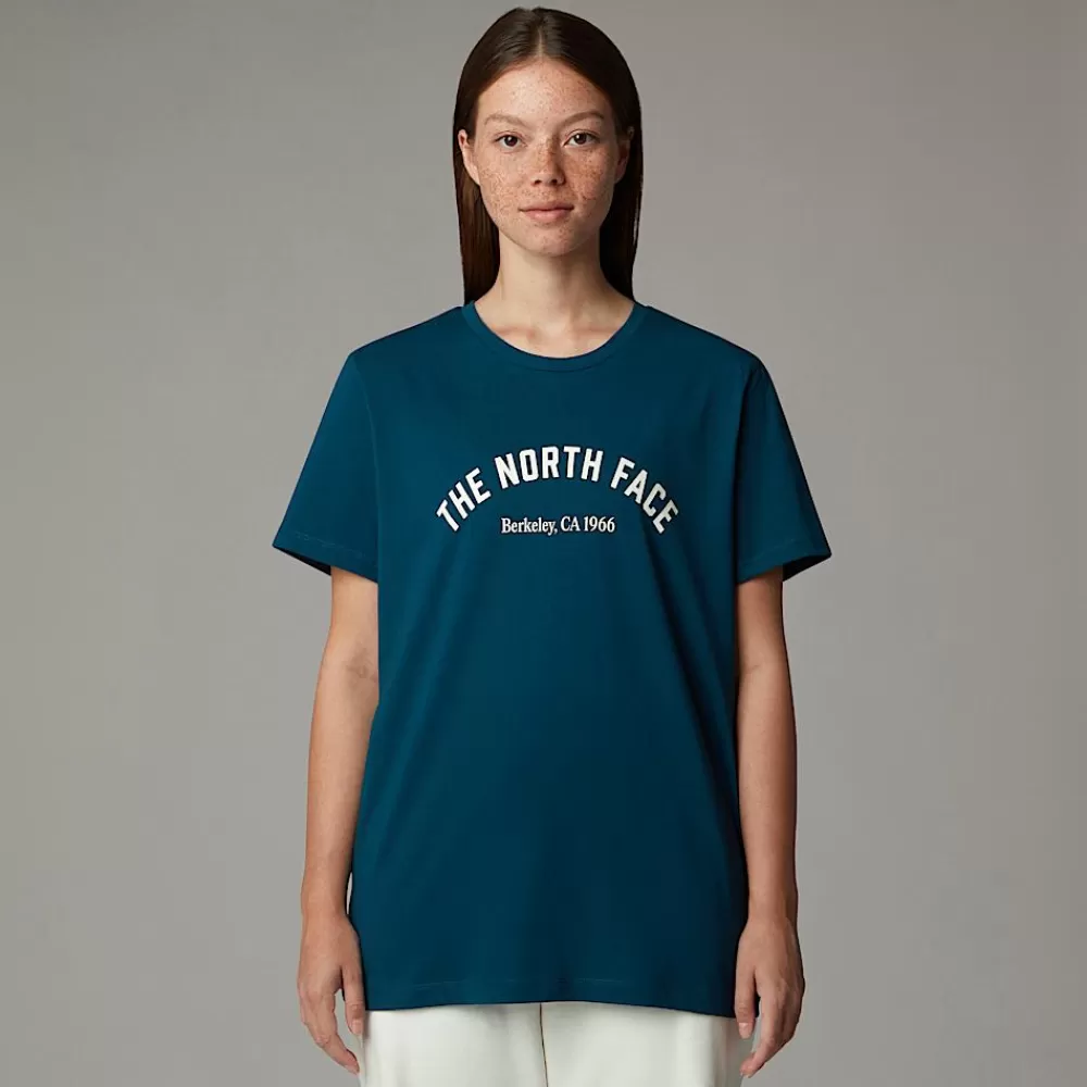 The North Face T-Shirts Og Trøjer^Varsity Graphic T-shirt Til Damer Midnight Petrol