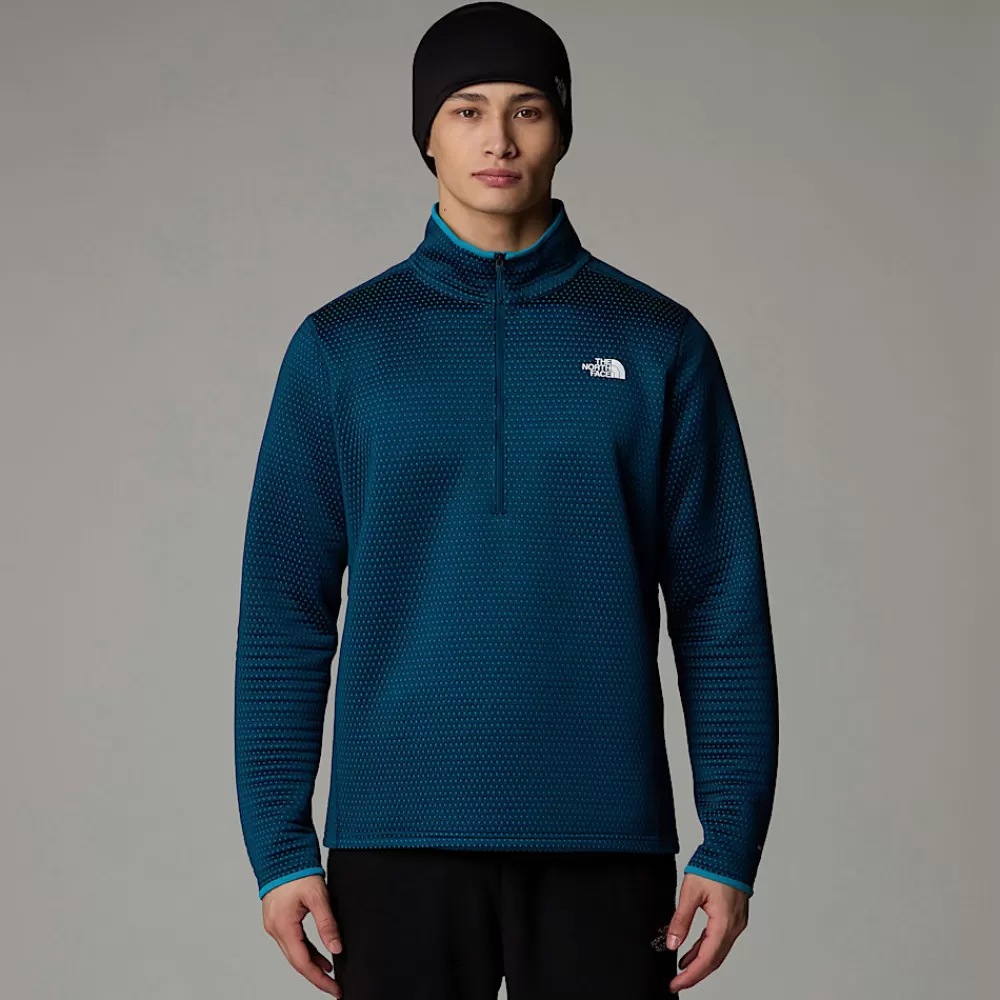 The North Face Active | Fleecetrøjer Og Pullovers^Vertical Thermal Fleece Med Kvart Lynlås Til Herrer Midnight Petrol